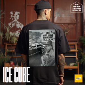 Ice Cube Free Derry Black Tee | YOU ARE NOW ENTERING HIP HOP Tee | Derry Hip Hop Tee | OVERSIZED