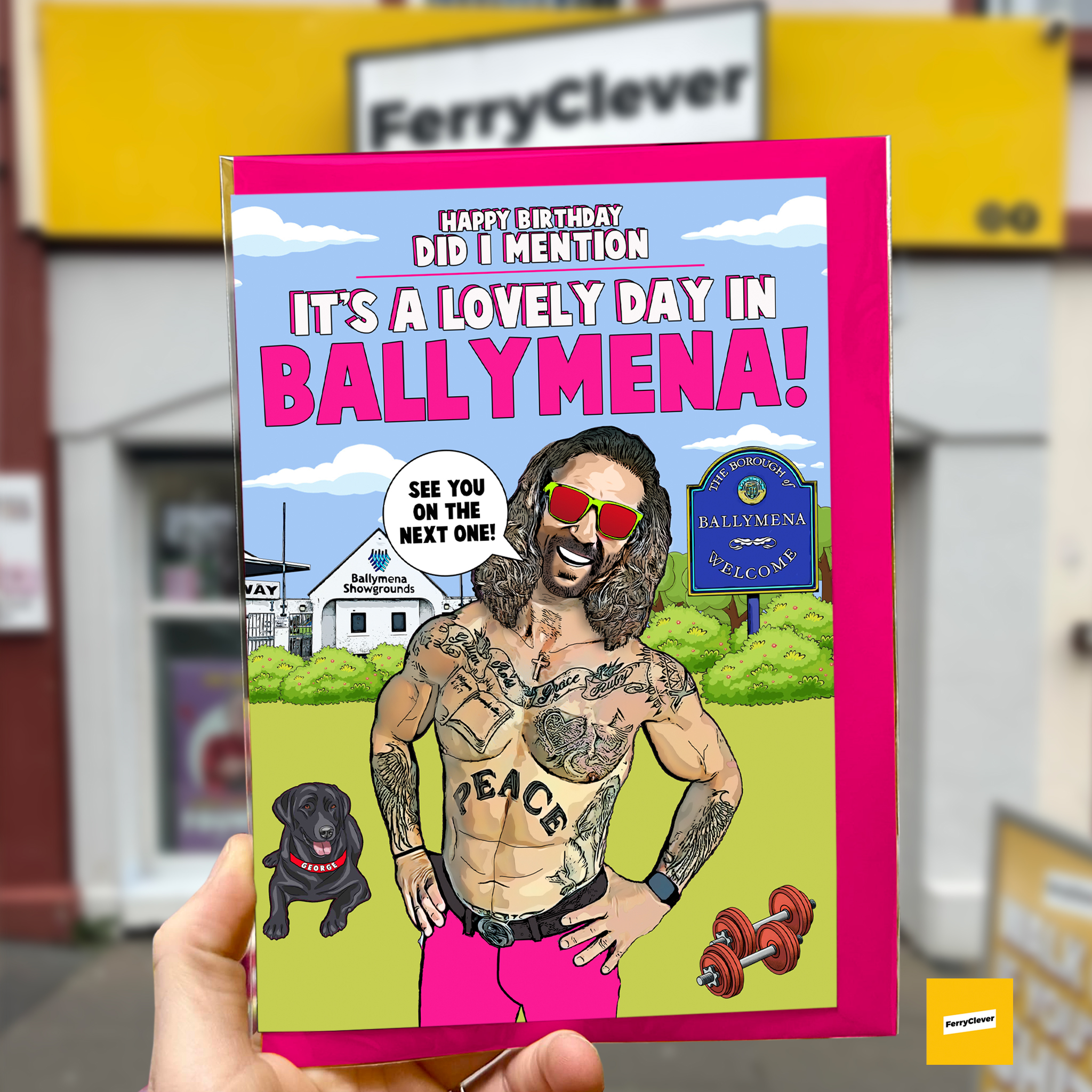It's a Lovely Day in Ballymena Birthday Card | Glenn Wilkinson Birthday Card | Ballymena Birthday Card