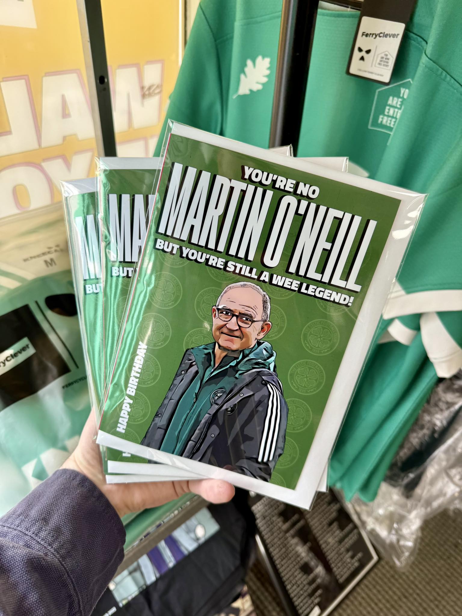 Martin O'Neill Birthday Card | Celtic Birthday Card | Irish Birthday Card | Derry Cards